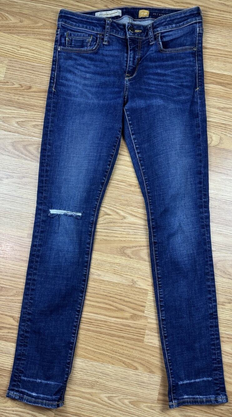 Pilcro Anthropologie Jeans Womenβs Size 28 Skinny Distressed Ankle Denim